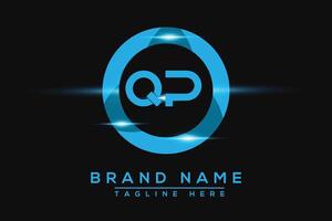 QP Blue logo Design. Vector logo design for business.