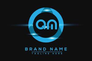 QM Blue logo Design. Vector logo design for business.