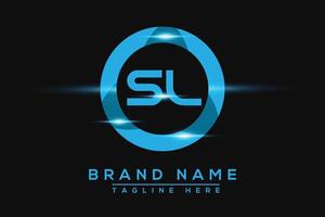SL Blue logo Design. Vector logo design for business.
