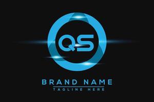 QS Blue logo Design. Vector logo design for business.