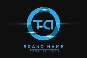 TA Blue logo Design. Vector logo design for business.