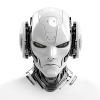 AI generated Robot face isolated on transparent background png