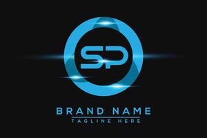 SP Blue logo Design. Vector logo design for business.