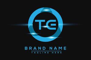 TE Blue logo Design. Vector logo design for business.