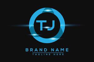 TJ Blue logo Design. Vector logo design for business.