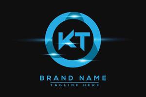 KT Blue logo Design. Vector logo design for business.