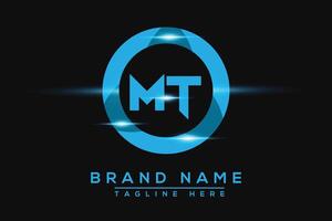 MT Blue logo Design. Vector logo design for business.