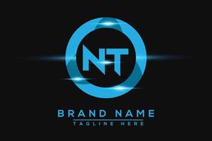 NT Blue logo Design. Vector logo design for business.