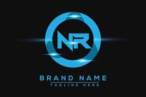 NR Blue logo Design. Vector logo design for business.