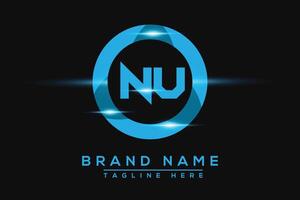 NU Blue logo Design. Vector logo design for business.