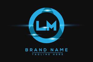 LM Blue logo Design. Vector logo design for business.