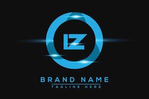 IZ Blue logo Design. Vector logo design for business.