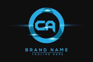 CA Blue logo Design. Vector logo design for business.