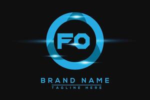 FO Blue logo Design. Vector logo design for business.