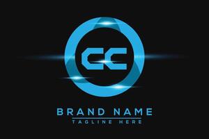 CC Blue logo Design. Vector logo design for business.