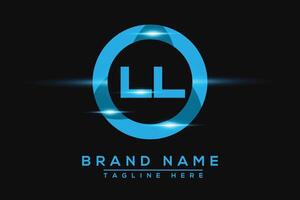 LL Blue logo Design. Vector logo design for business.