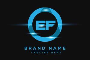 EF Blue logo Design. Vector logo design for business.