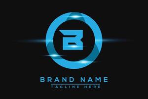 B Blue logo Design. Vector logo design for business.