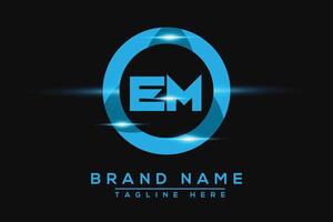 EM Blue logo Design. Vector logo design for business.