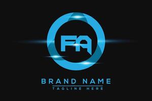 FA Blue logo Design. Vector logo design for business.