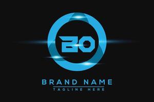 BO Blue logo Design. Vector logo design for business.