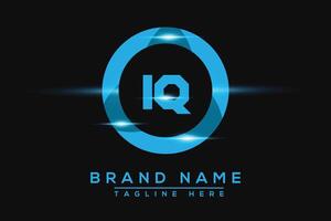 IQ Blue logo Design. Vector logo design for business.