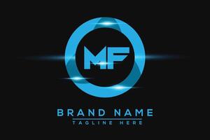 MF Blue logo Design. Vector logo design for business.