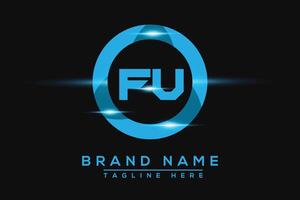 FU Blue logo Design. Vector logo design for business.