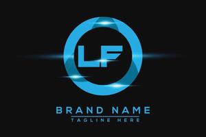 LF Blue logo Design. Vector logo design for business.