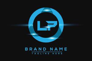 LP Blue logo Design. Vector logo design for business.