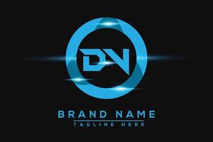 DV Blue logo Design. Vector logo design for business.