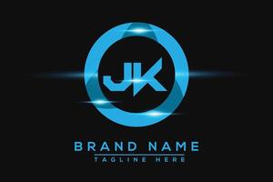 JK Blue logo Design. Vector logo design for business.