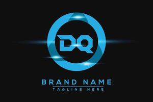 DQ Blue logo Design. Vector logo design for business.