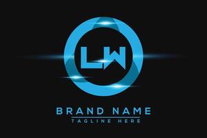 LW Blue logo Design. Vector logo design for business.