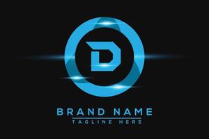 D Blue logo Design. Vector logo design for business.