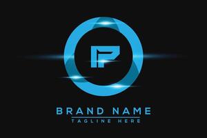 IP Blue logo Design. Vector logo design for business.