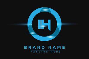 IH Blue logo Design. Vector logo design for business.