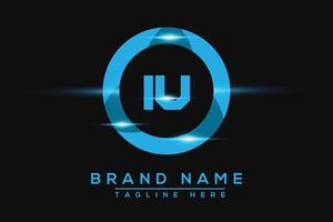 IU Blue logo Design. Vector logo design for business.
