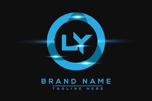 LY Blue logo Design. Vector logo design for business.