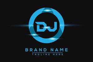 DJ Blue logo Design. Vector logo design for business.