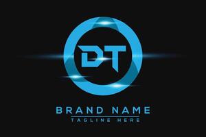 DT Blue logo Design. Vector logo design for business.