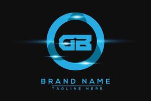 GB Blue logo Design. Vector logo design for business.