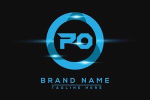 PO Blue logo Design. Vector logo design for business.