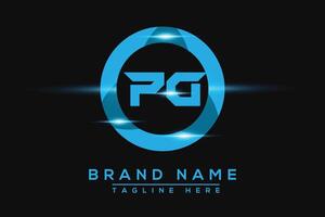 PG Blue logo Design. Vector logo design for business.