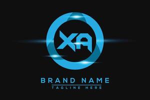 XA Blue logo Design. Vector logo design for business.