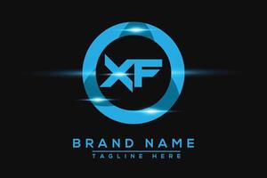 XF Blue logo Design. Vector logo design for business.