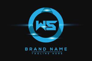 WS Blue logo Design. Vector logo design for business.