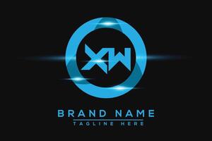 XW Blue logo Design. Vector logo design for business.