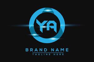 YA Blue logo Design. Vector logo design for business.