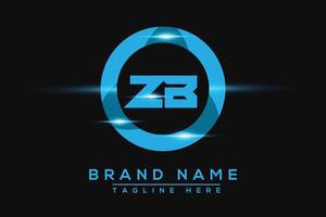 ZB Blue logo Design. Vector logo design for business.